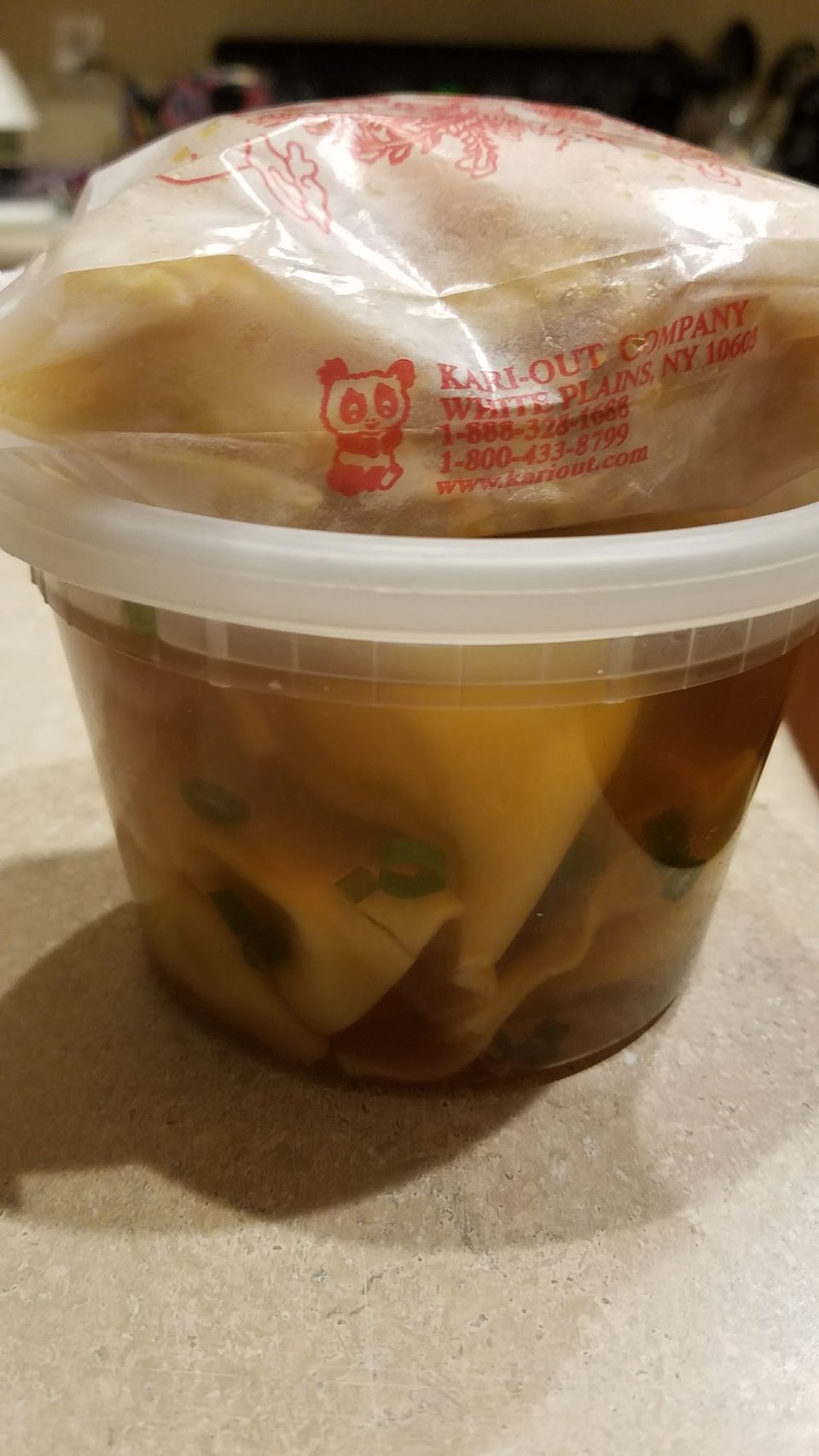 Takeout menu showing appetizers, chicken, beef, and soup.